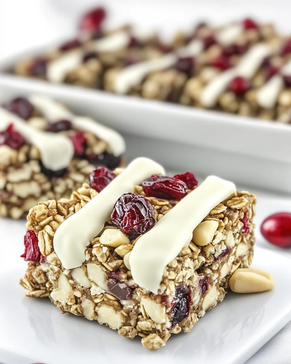 White Chocolate Cranberry Macadamia Nut Granola Bars