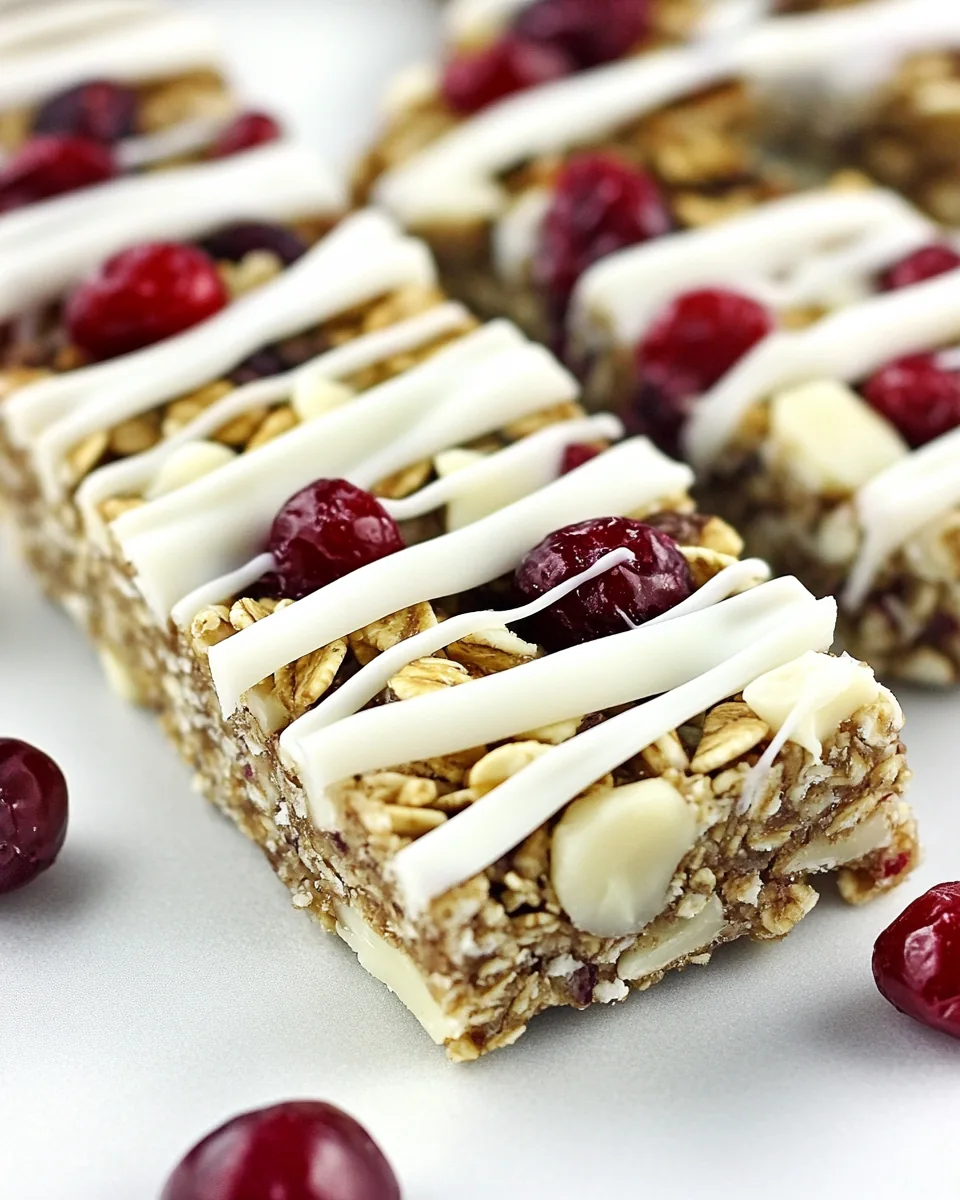 White Chocolate Cranberry Macadamia Nut Granola Bars