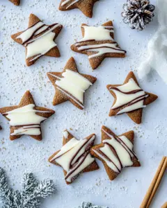 White Chocolate Gingerbread Star Cookies