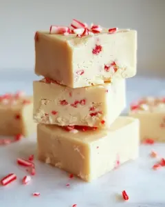 White Chocolate Peppermint Fudge