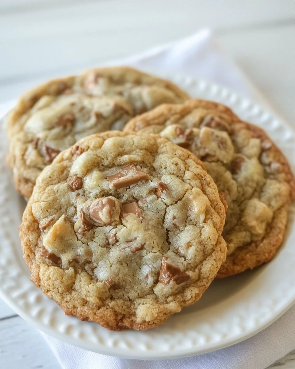 White Chocolate Toffee Chunk Cookies