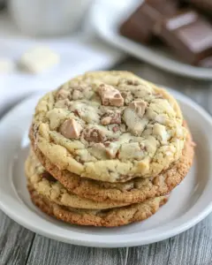 White Chocolate Toffee Chunk Cookies