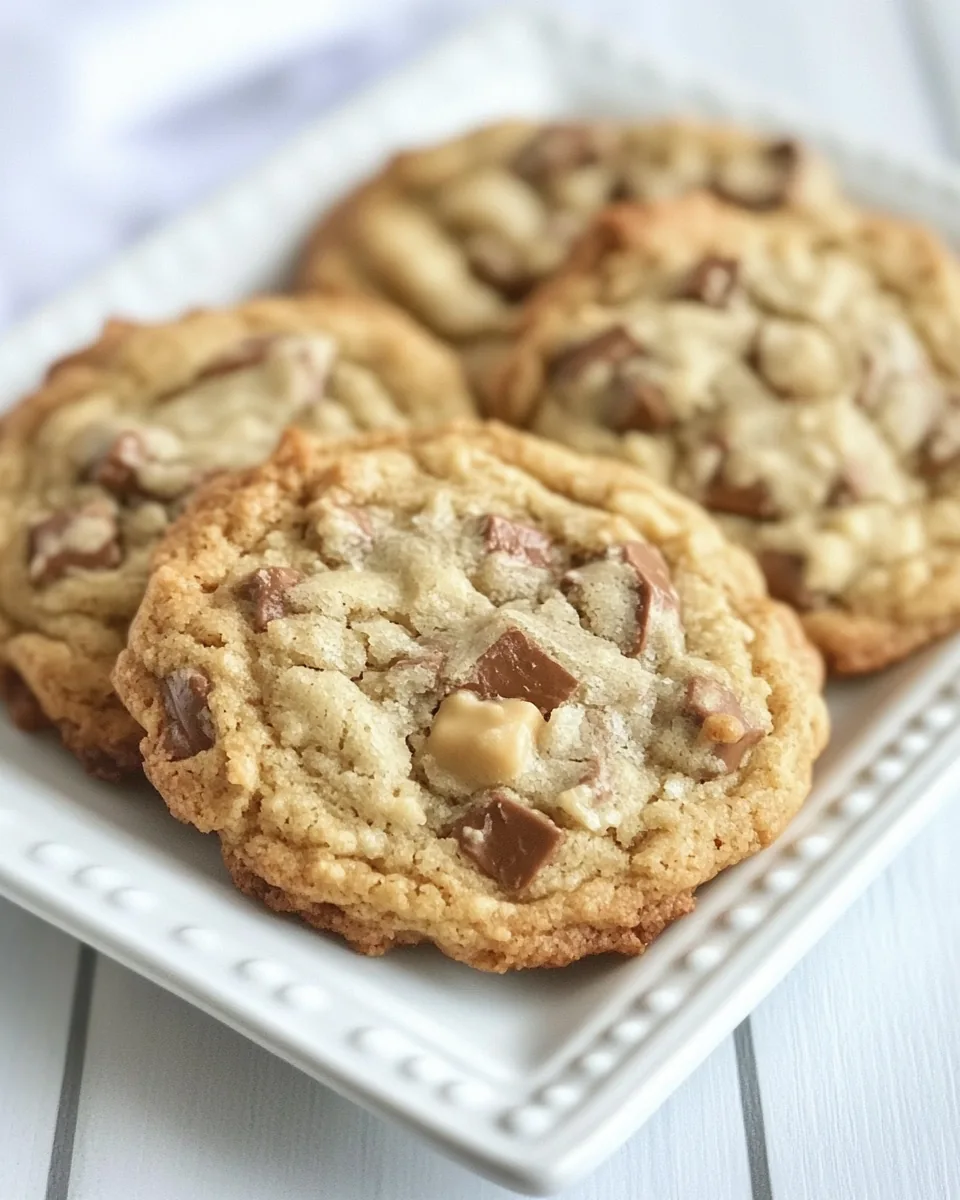 White Chocolate Toffee Chunk Cookies
