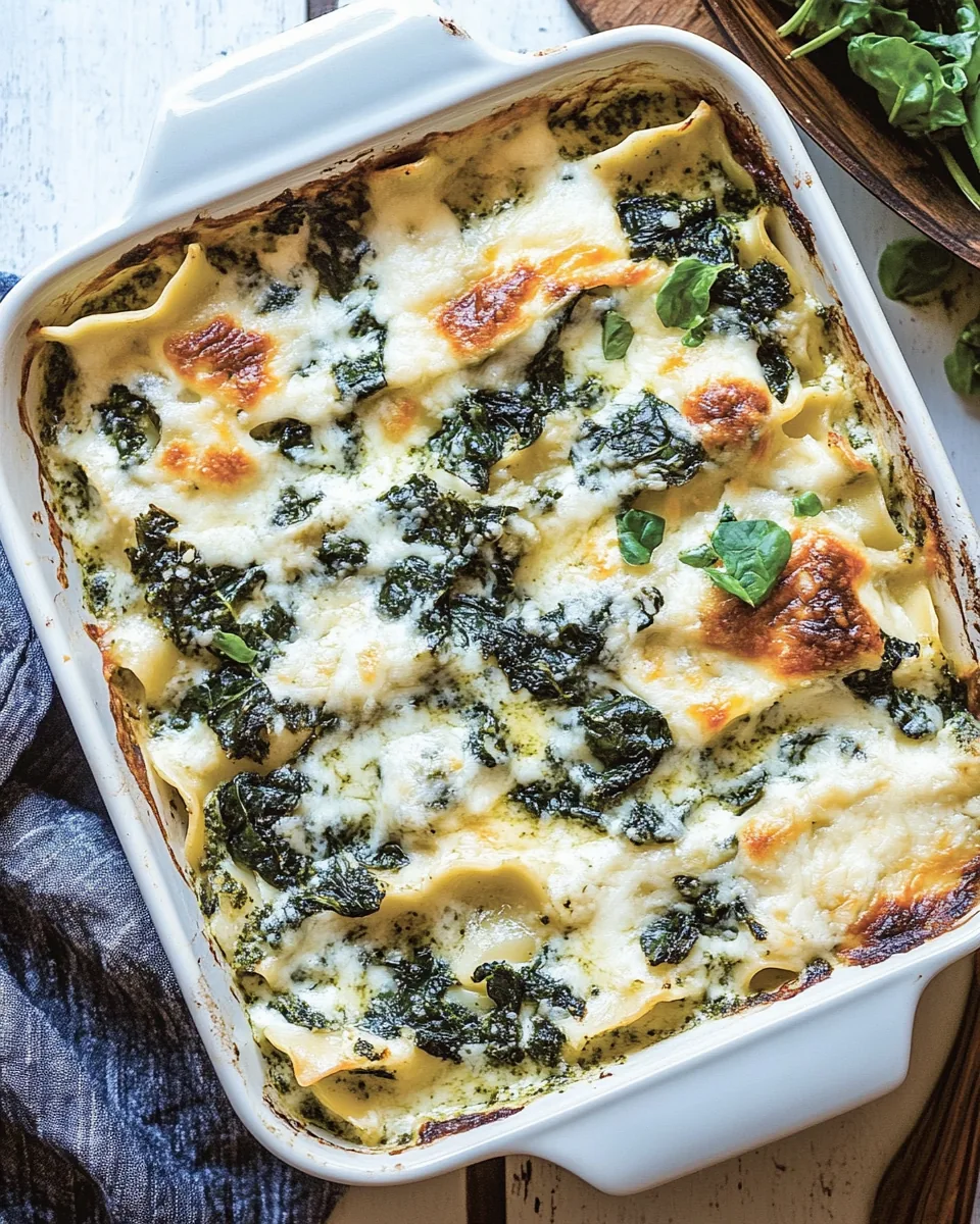 White Pesto Spinach Lasagna