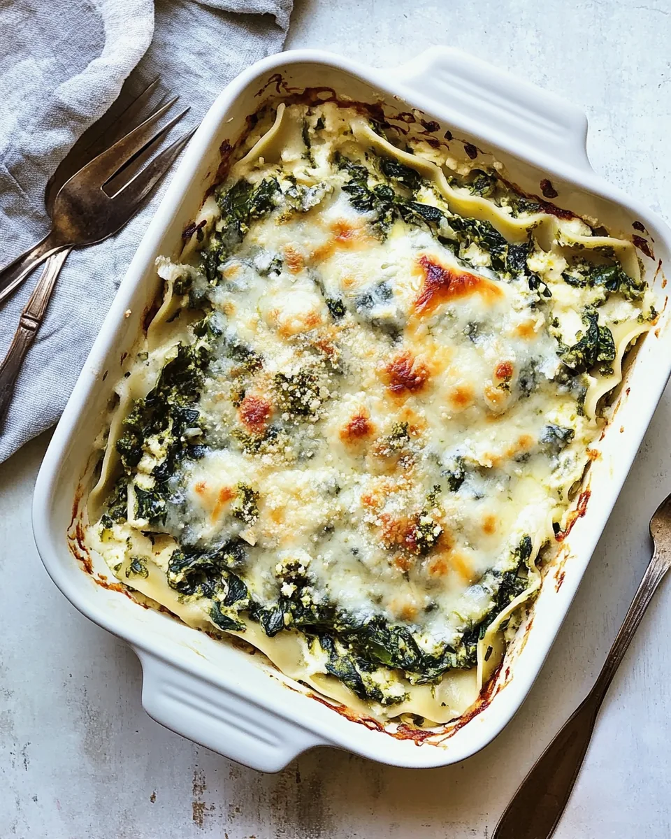 White Pesto Spinach Lasagna