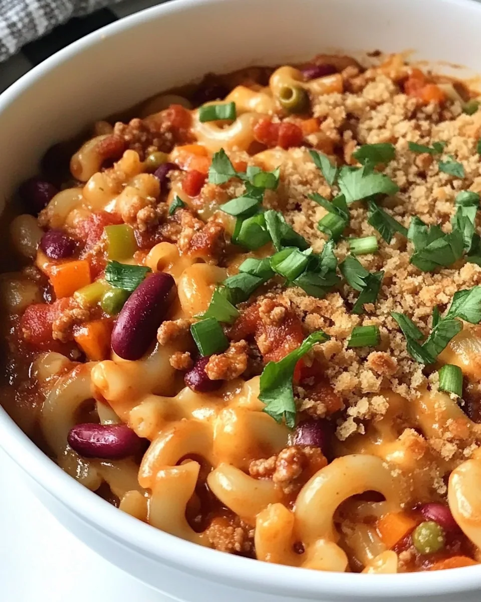 Whole Wheat Turkey Chili Mac and Cheese