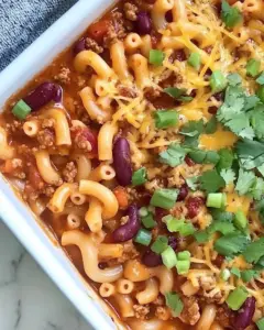 Whole Wheat Turkey Chili Mac and Cheese