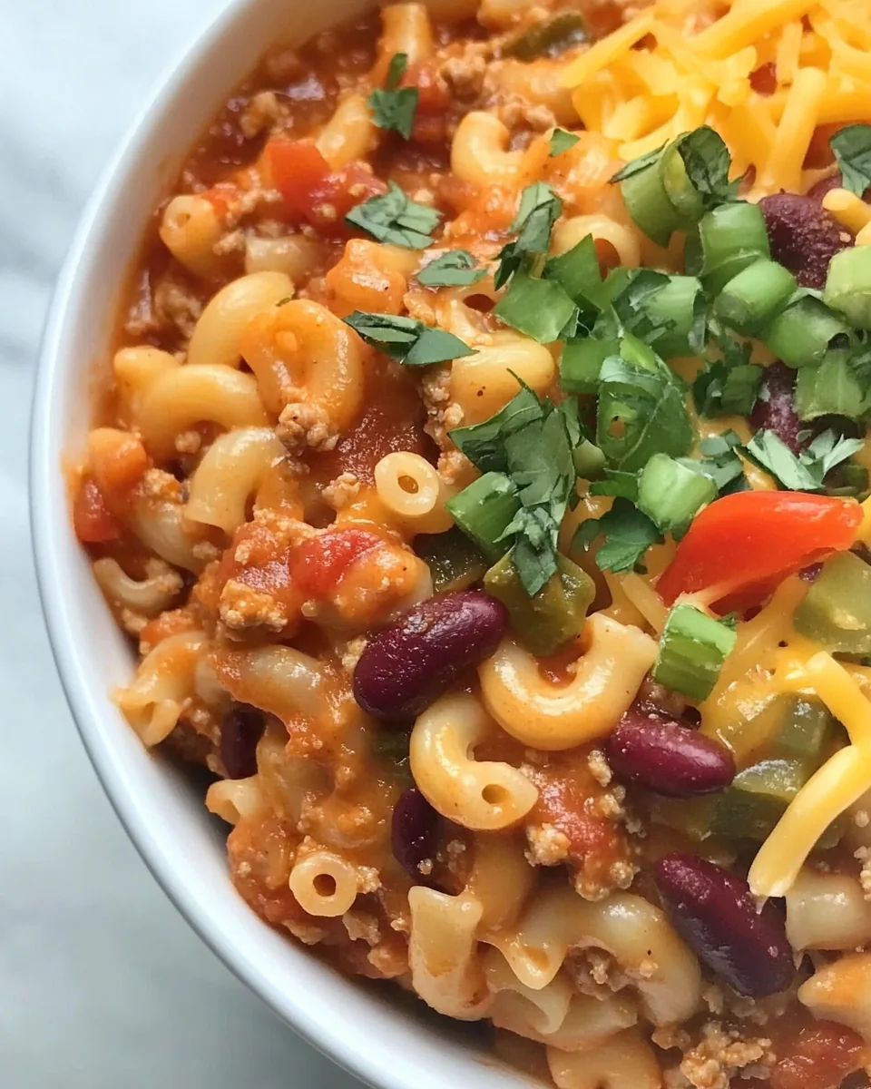Whole Wheat Turkey Chili Mac and Cheese