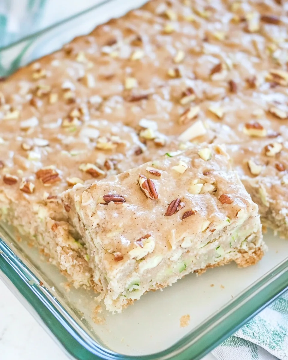 Zucchini Bars with Pecans and Coconut